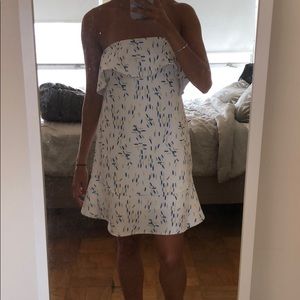 Aqua strapless dress